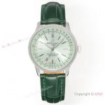 Swiss Copy Breitling Navitimer Automatic Mint Green Dial 35mm Leather Strap Watches